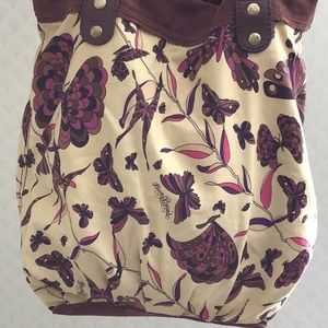 Flash sale half off Rare vintage canvas butterfly lucky brand bag